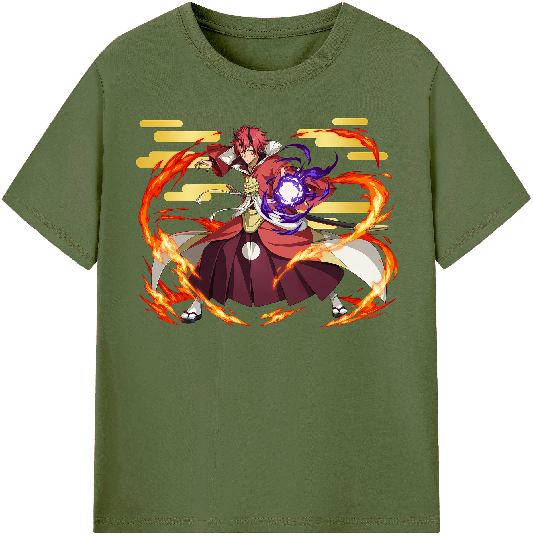 （画像用） 転スラ Regarding Reincarnated to Slime 綿100％半袖Tシャツ（フロントプリント）